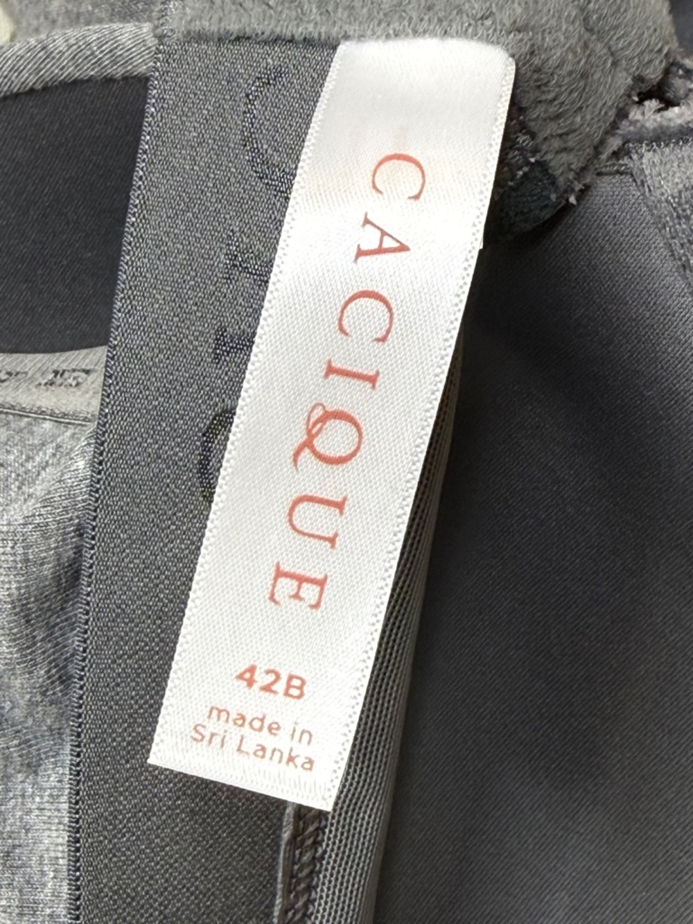 CACIQU3 The Cotton Collection Gray Molded Boost Bra with Underwire 42B - Picture 14 of 16